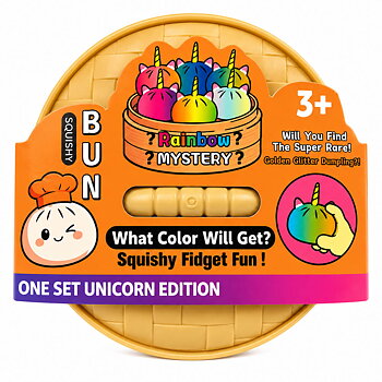Squishy Bun Rainbow Mystery Unicorn Edition