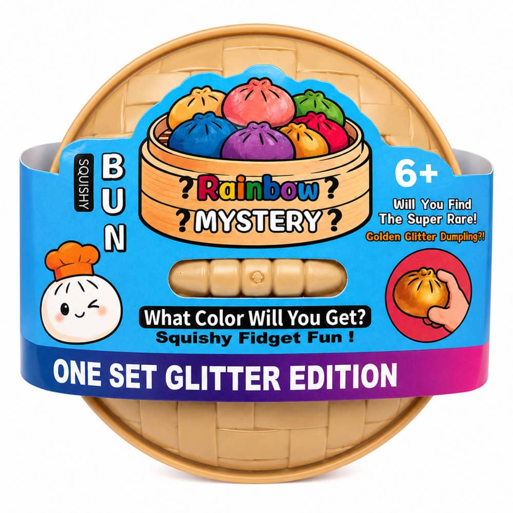 Squishy Bun Rainbow Mystery Glitter Edition