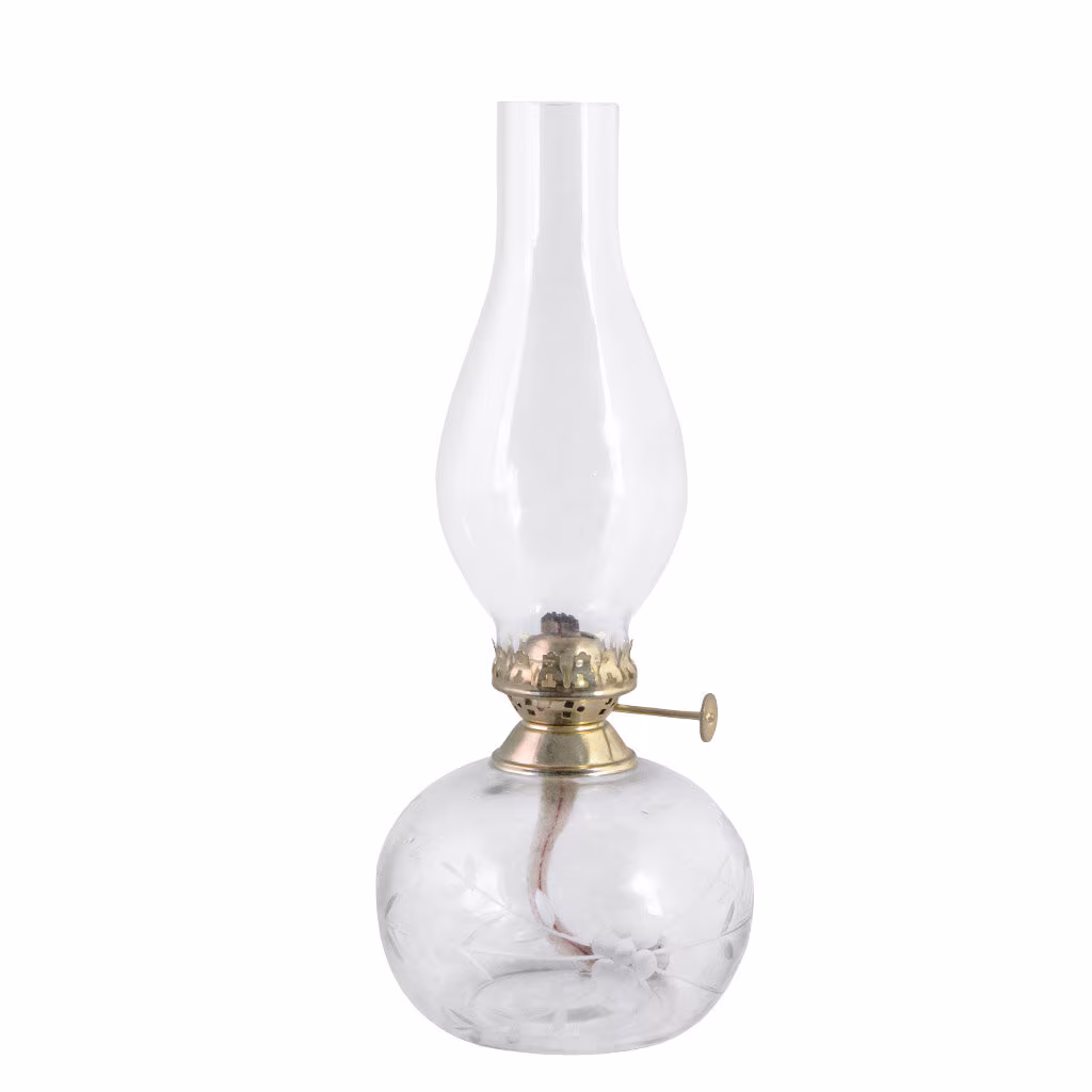 Fotogenlampa Bladmönstrad - Mässing