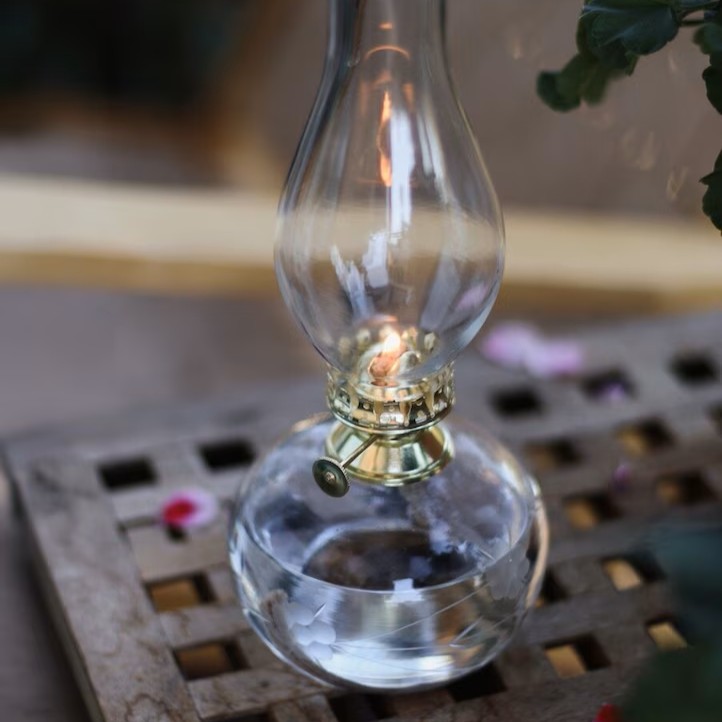 Fotogenlampa Bladmönstrad - Mässing - 2