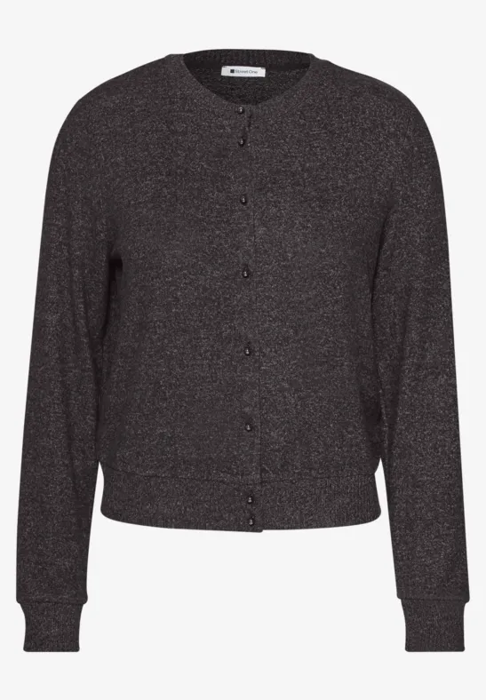Cosy Short Jacket Black Coffee Brun Stickad kofta - 5