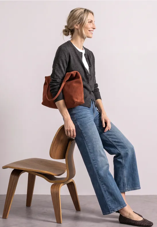 Cosy Short Jacket Black Coffee Brun Stickad kofta - 4