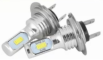 Ledlampor sats H7   2-pack 12-24 V  80W  6000K  9005