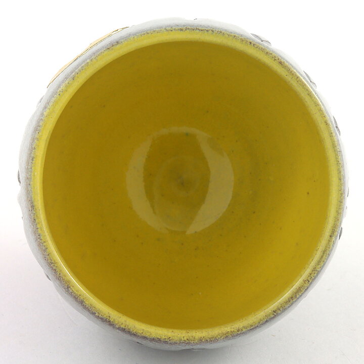 Ingrid Atterberg (Lansett 1956) Gray Rounded Bowl with Leaf Relief 6 cm