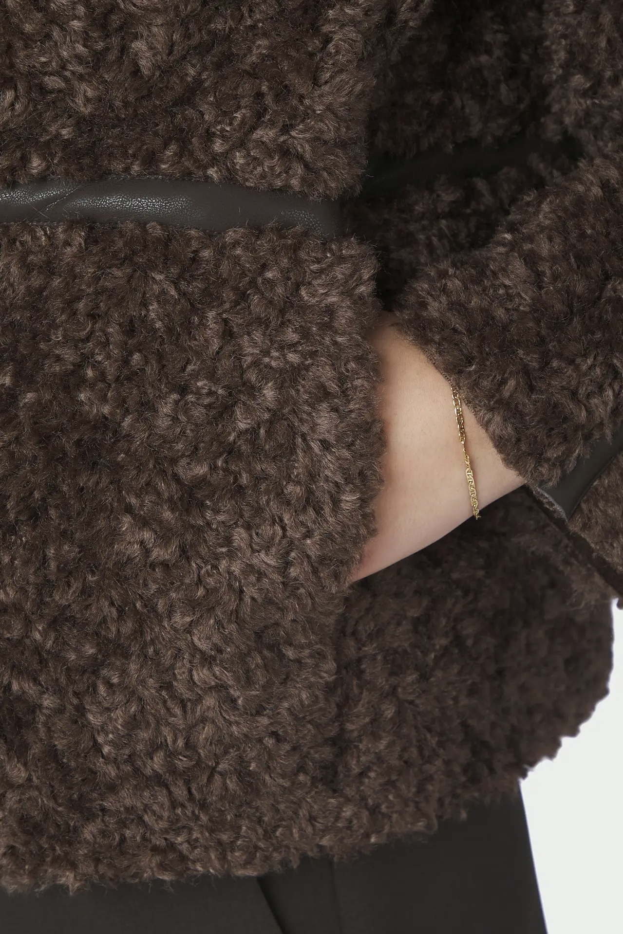 Neo Noir - Castor Faux Fur Jacket Dark Brown - 4