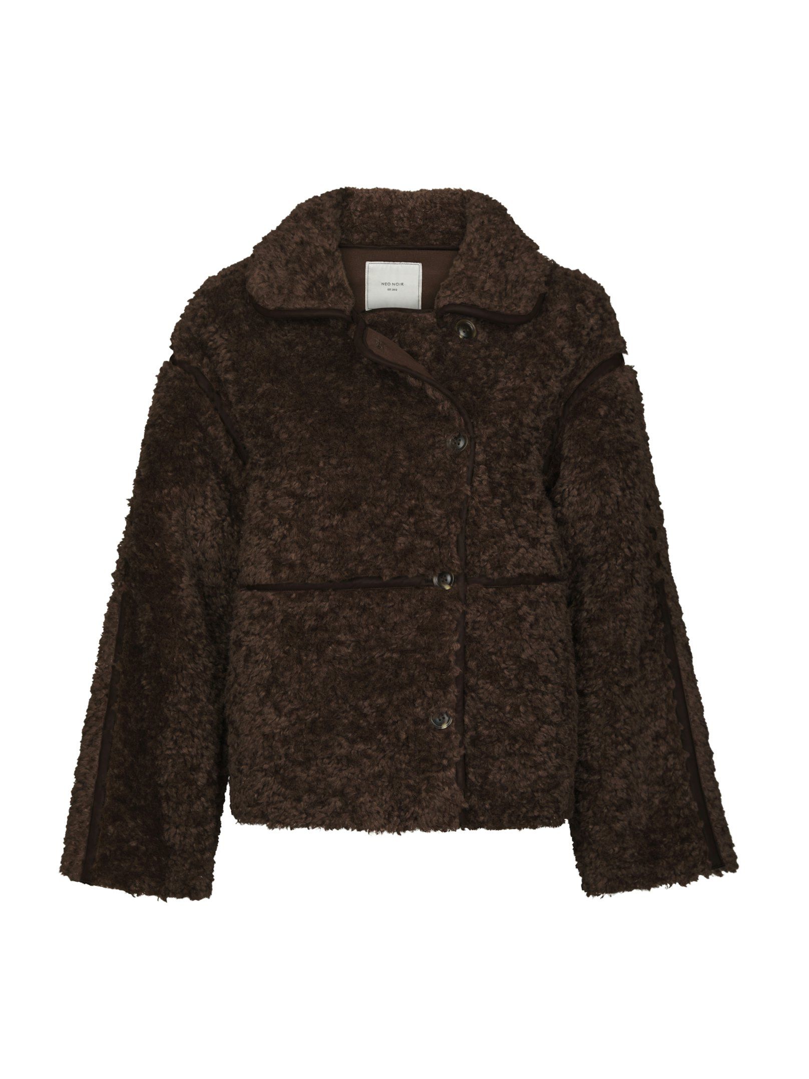 Neo Noir - Castor Faux Fur Jacket Dark Brown - 6