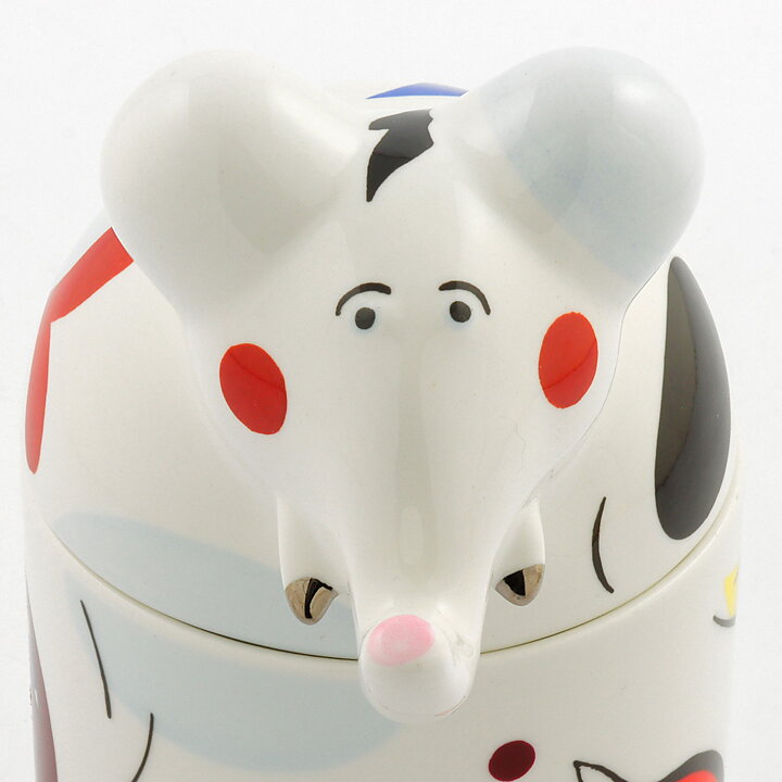 Rosemarie Benedikt (Animal Park 1995) Elephant Jar with Colorful Decor 13 cm
