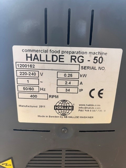 Hällde RG-50 inkl. rivskiva 4mm och utmatarskiva - 6
