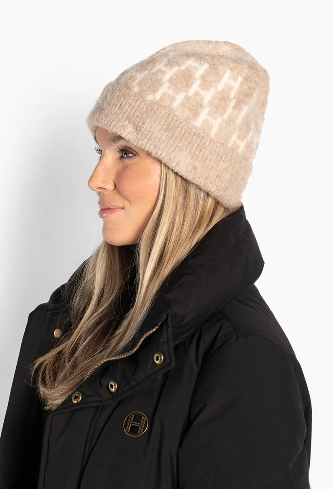Gera Beanie - Light Brown Melange - HÉST