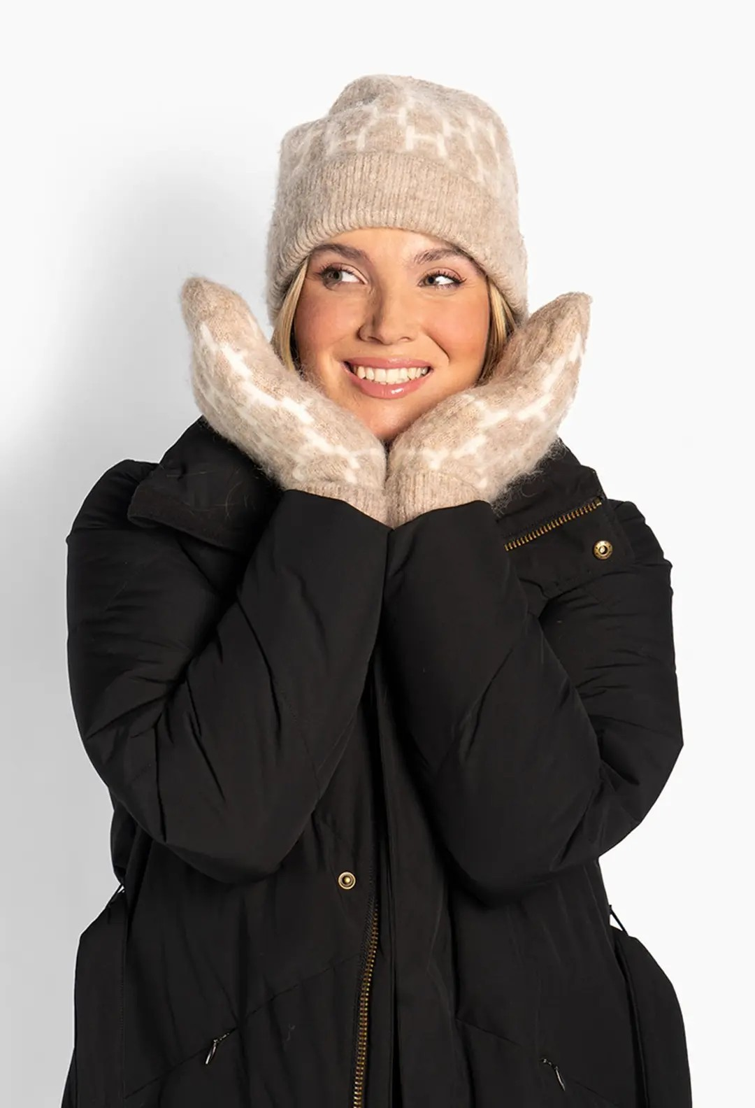 Gera Beanie - Light Brown Melange - HÉST