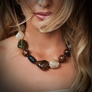 Bud to Rose Halsband Molto Resin Mix Green
