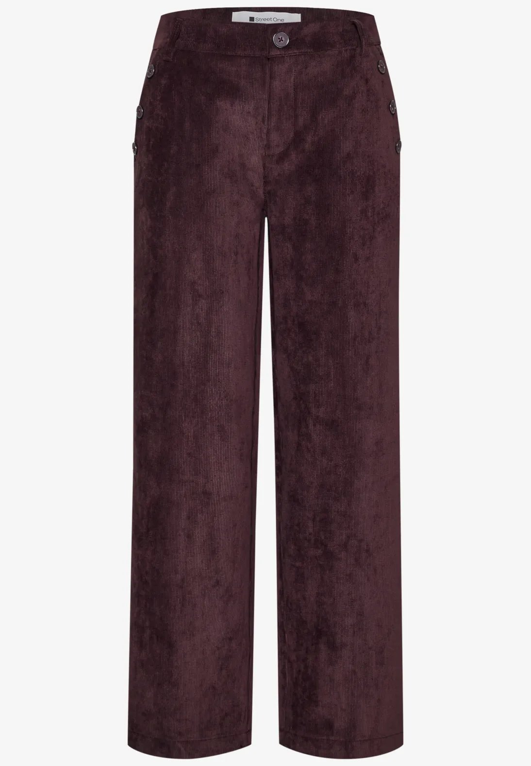 LTD QR Amalia Corduroy Pants - Ruby Red - Street One - 5