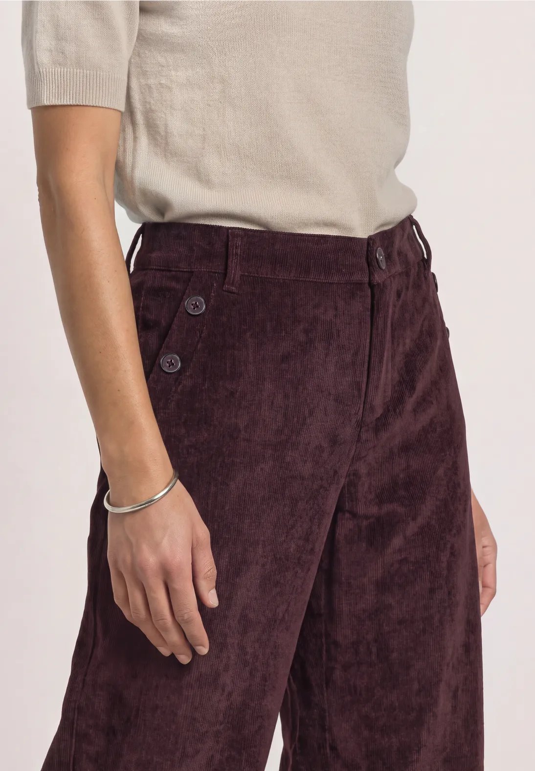 LTD QR Amalia Corduroy Pants - Ruby Red - Street One