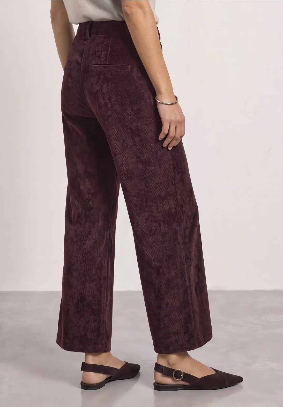 LTD QR Amalia Corduroy Pants - Ruby Red - Street One - 4