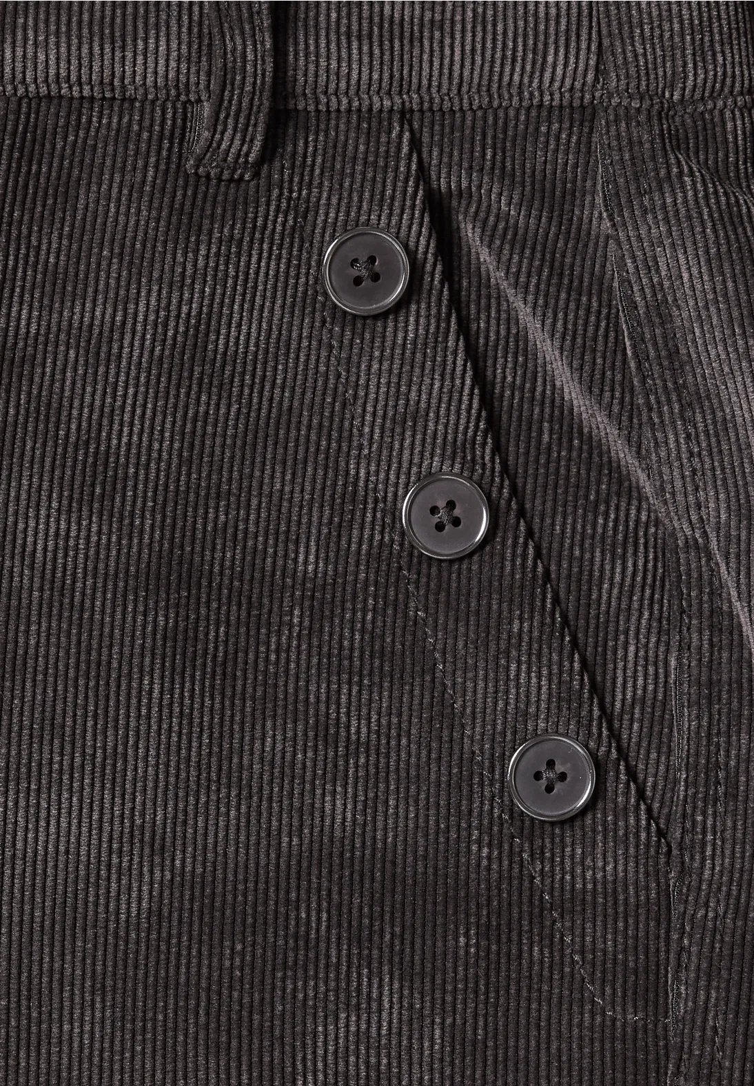 LTD QR Amalia Corduroy Pants - Black Coffee - Street One - 6