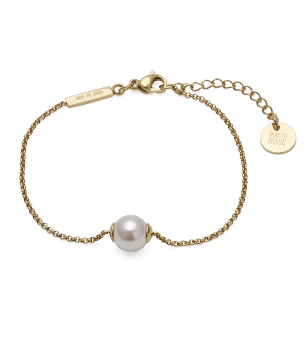 Bud to Rose Armband Shellpearl Guld