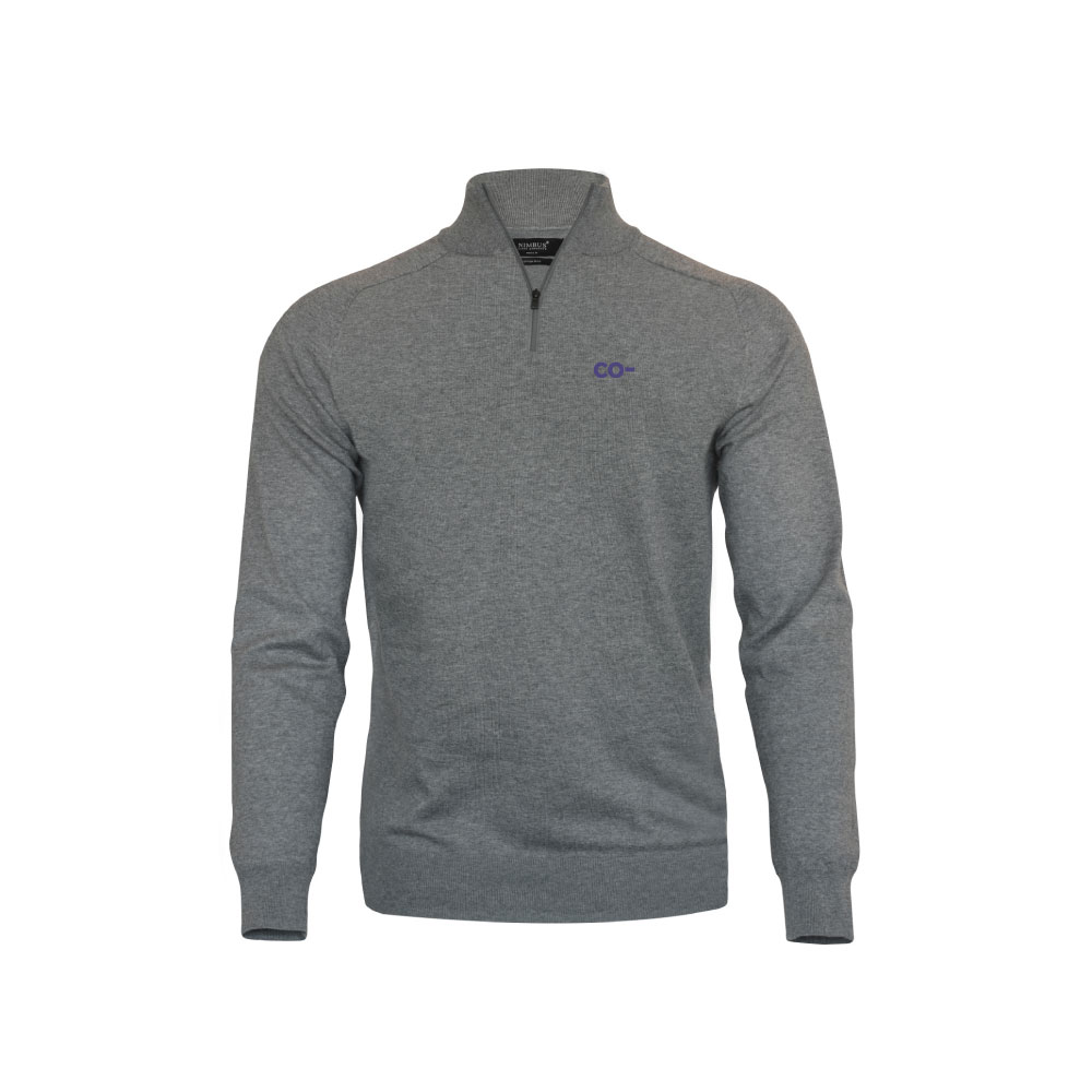 Co-native stickad 1/4 zip Brighton Grey