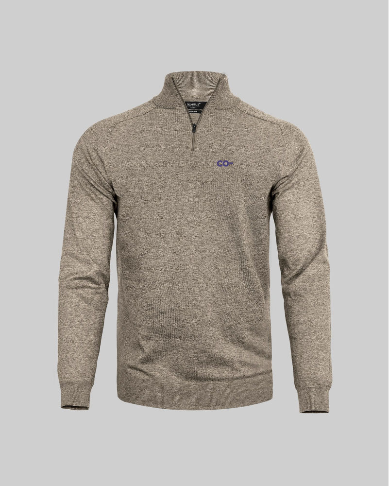 Co-native stickad 1/4 zip Brighton Sand