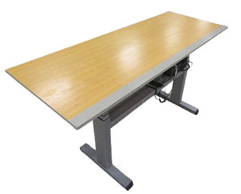 Höj och sänkbart skrivbord (lackerat)