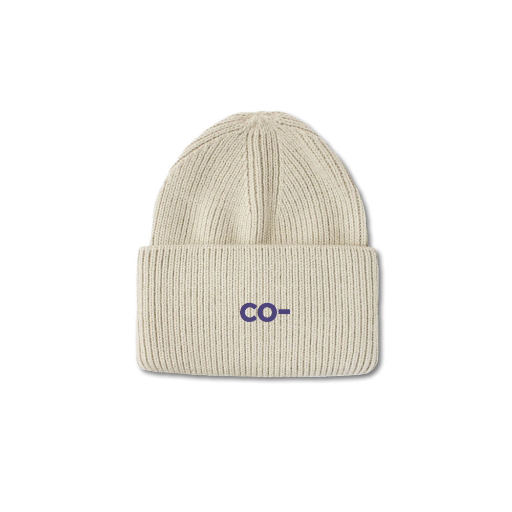 Co-native Ribbed Beanie Beige