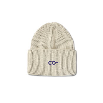 Co-native Ribbed Beanie Beige