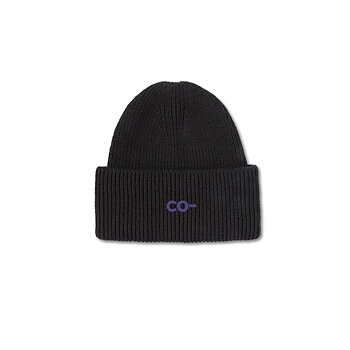 Co-native Ribbed Beanie Black