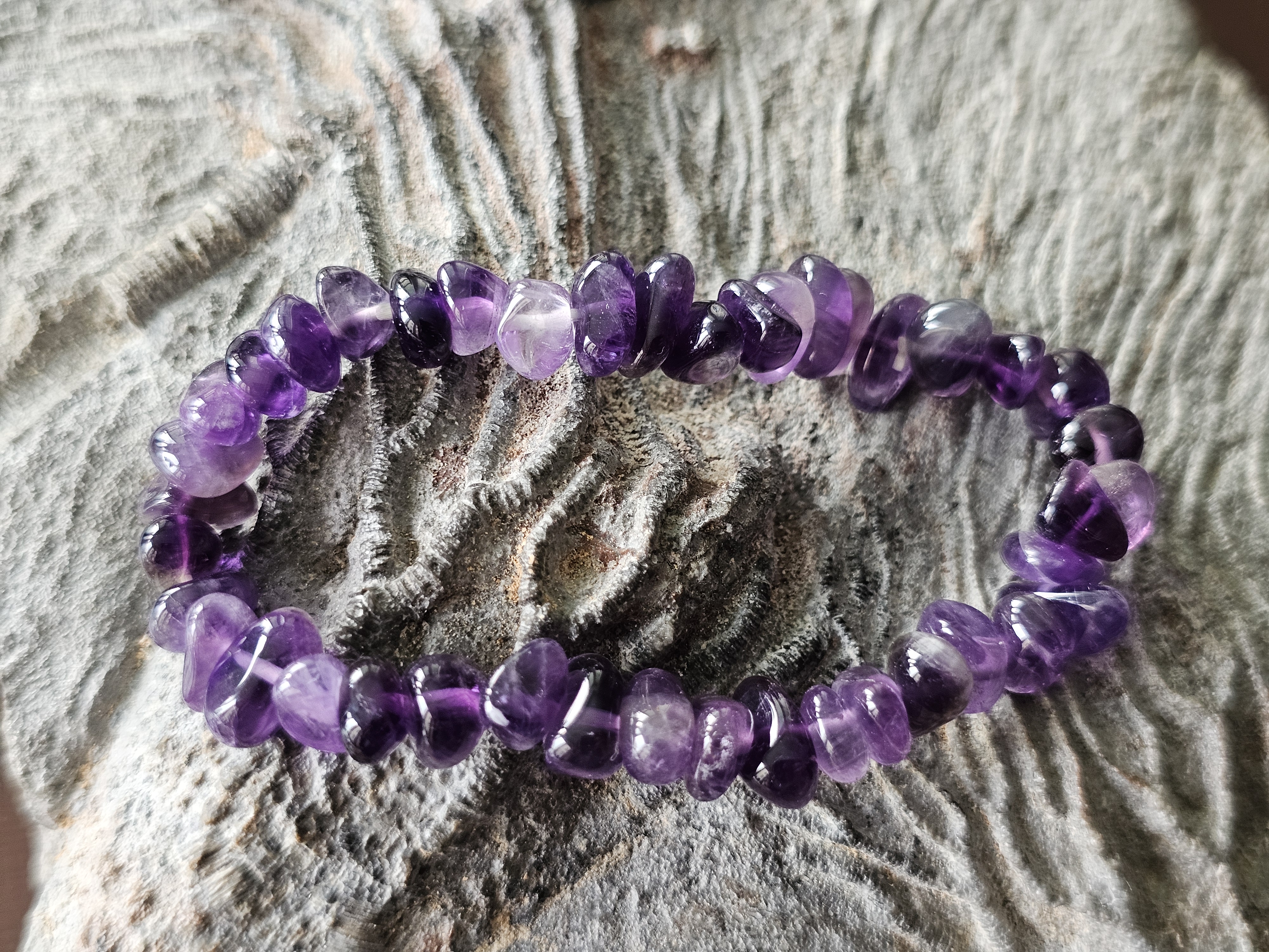 Ametist chips armband litet
