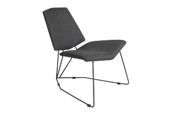 Brafab Pollux loungefåtölj antracit med nearly black olefinklädsel
