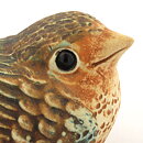 Poul Hauch Carlsen (1960s) Rounded Bird in Earthy Colors 8 cm (2)