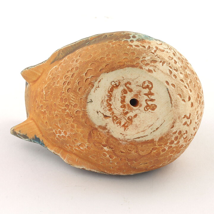 Poul Hauch Carlsen (1960s) Rounded Bird in Earthy Colors 8 cm (2)