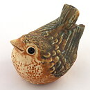 Poul Hauch Carlsen (1960s) Rounded Bird in Earthy Colors 8 cm (2)