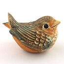 Poul Hauch Carlsen (1960s) Rounded Bird in Earthy Colors 8 cm (2)