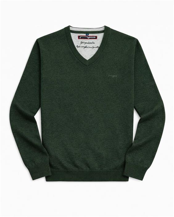 Pullover grönmelerad från AP