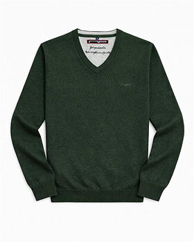Pullover grönmelerad från AP