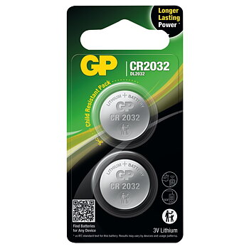 KNAPPCELLSBATTERI CR2032 2P