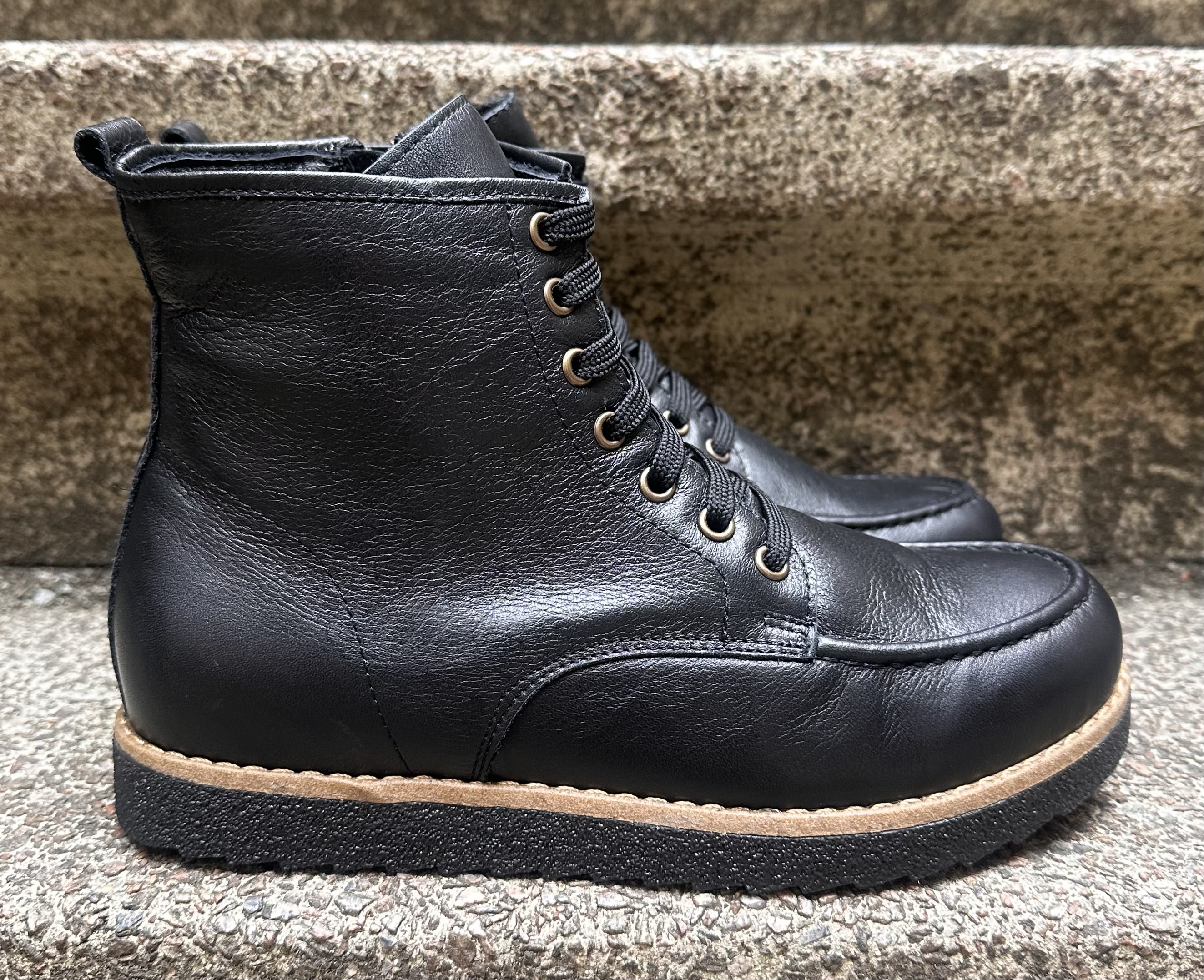  Charlotte of Swedens skinnkängor High Top med gummisula, svart - 2