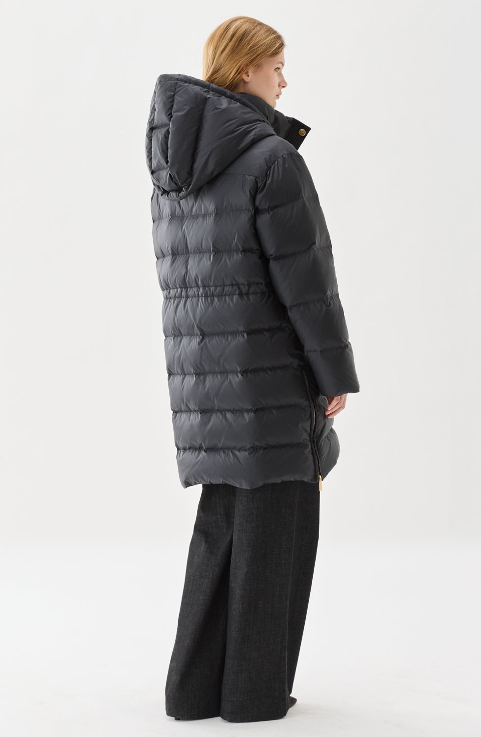 Busnel Flisa Down Coat, Black - 5