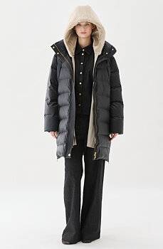 Busnel Flisa Down Coat, Black