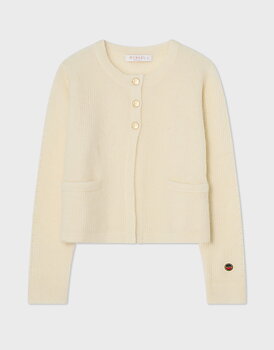 Busnel Sienna Ribb Cardigan, Ecru