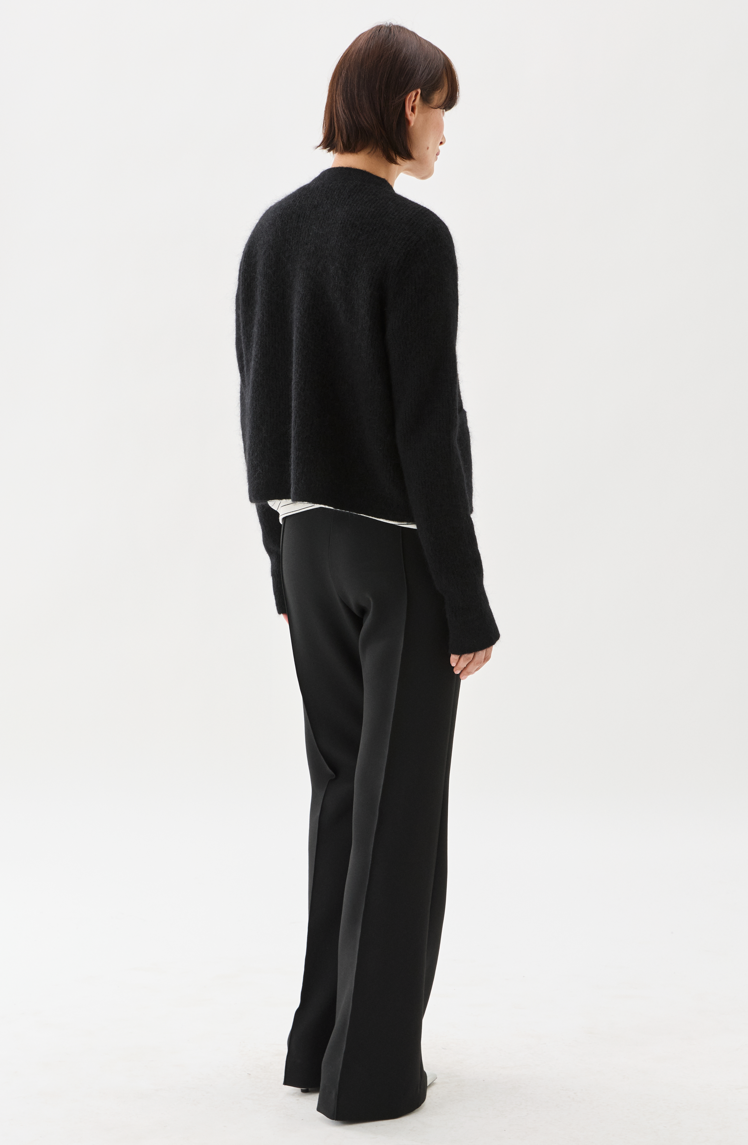 Busnel Sienna Ribb Cardigan, Black - 4