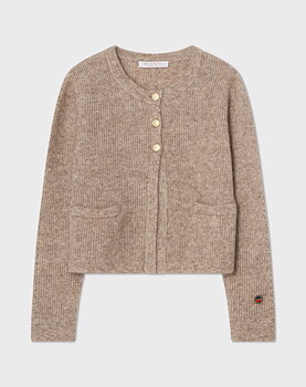 Busnel Sienna Ribb Cardigan, Mel Melange
