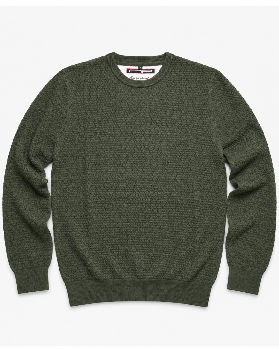 Rundhals pullover grön från AP