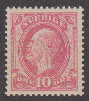 F 39c, 10 öre Oscar II prakt **