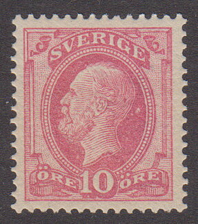 F 39c, 10 öre Oscar II prakt **