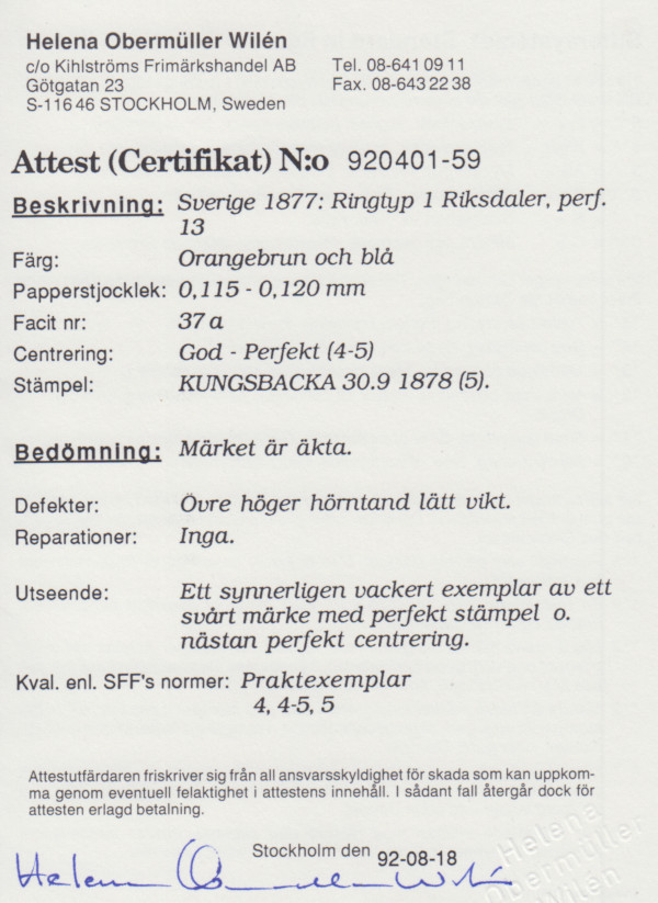 F 37, 1 riksdaler Ringtyp prakt ⊙ - 2