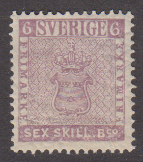 F 3E4, 6 Skilling Banco eftertryck prakt **