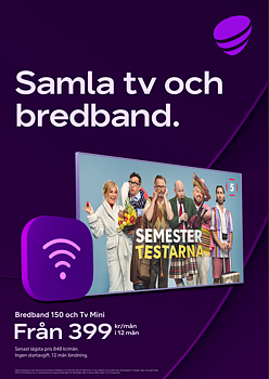 Affisch - Samla tv och bredband
