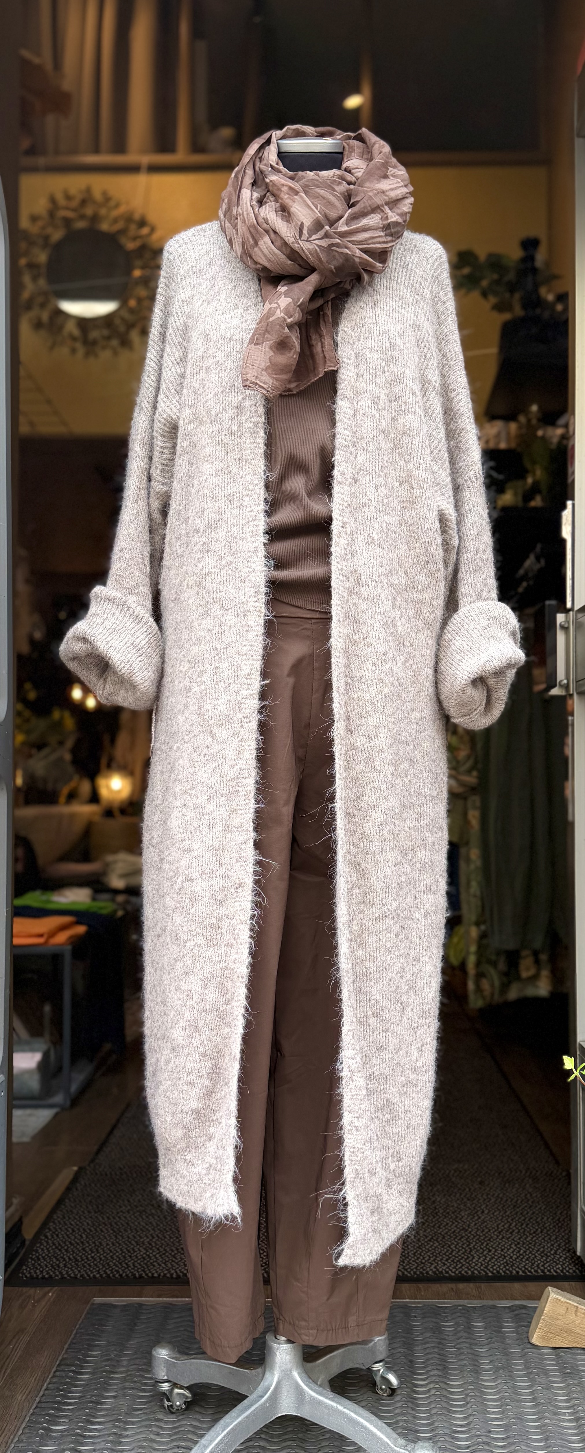 Carrie long Cardigan - taupe - 2