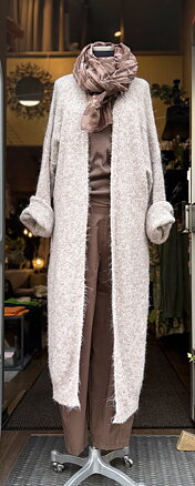 Carrie long Cardigan - taupe