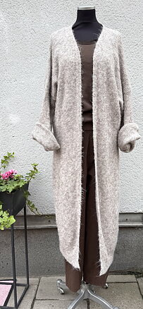Carrie long Cardigan - taupe